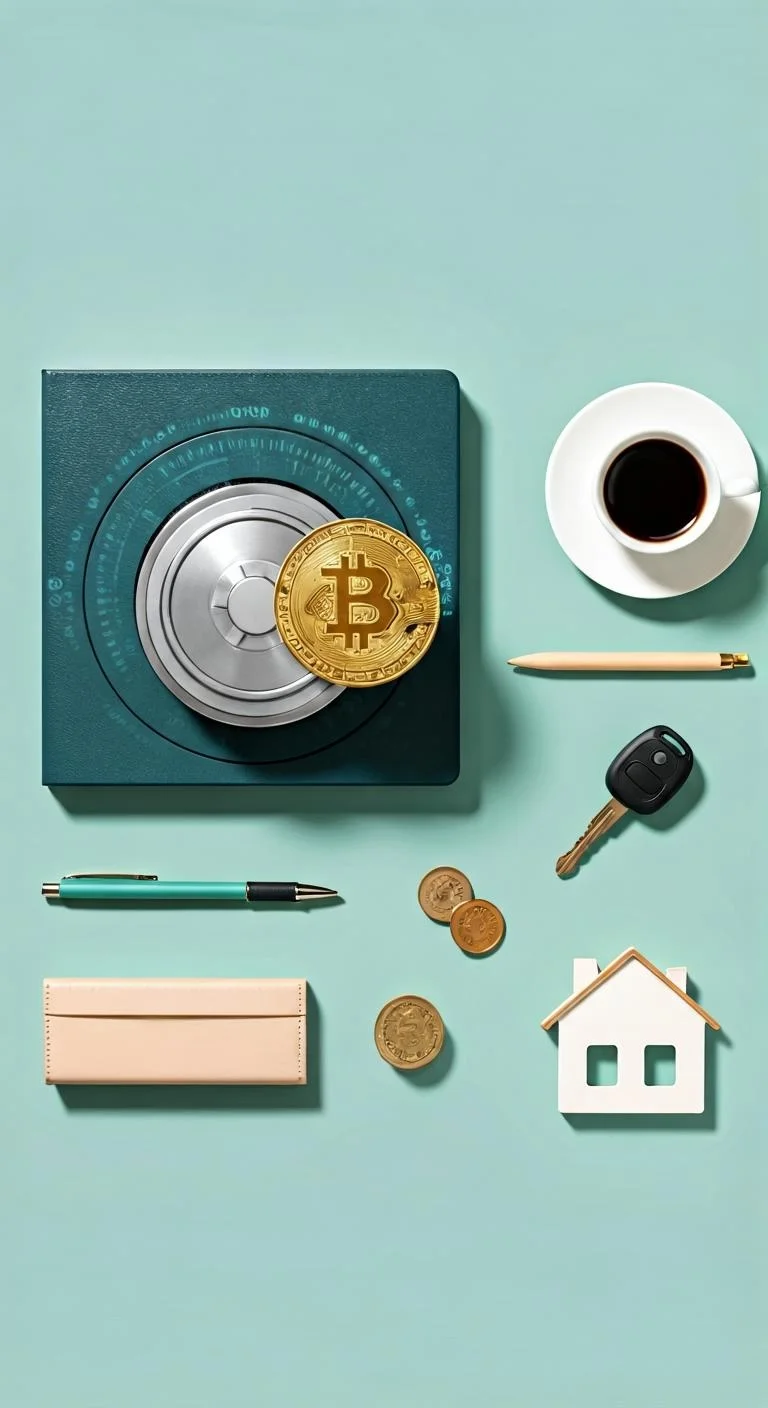 A digital vault symbolizing the security of Bitcoin holdings