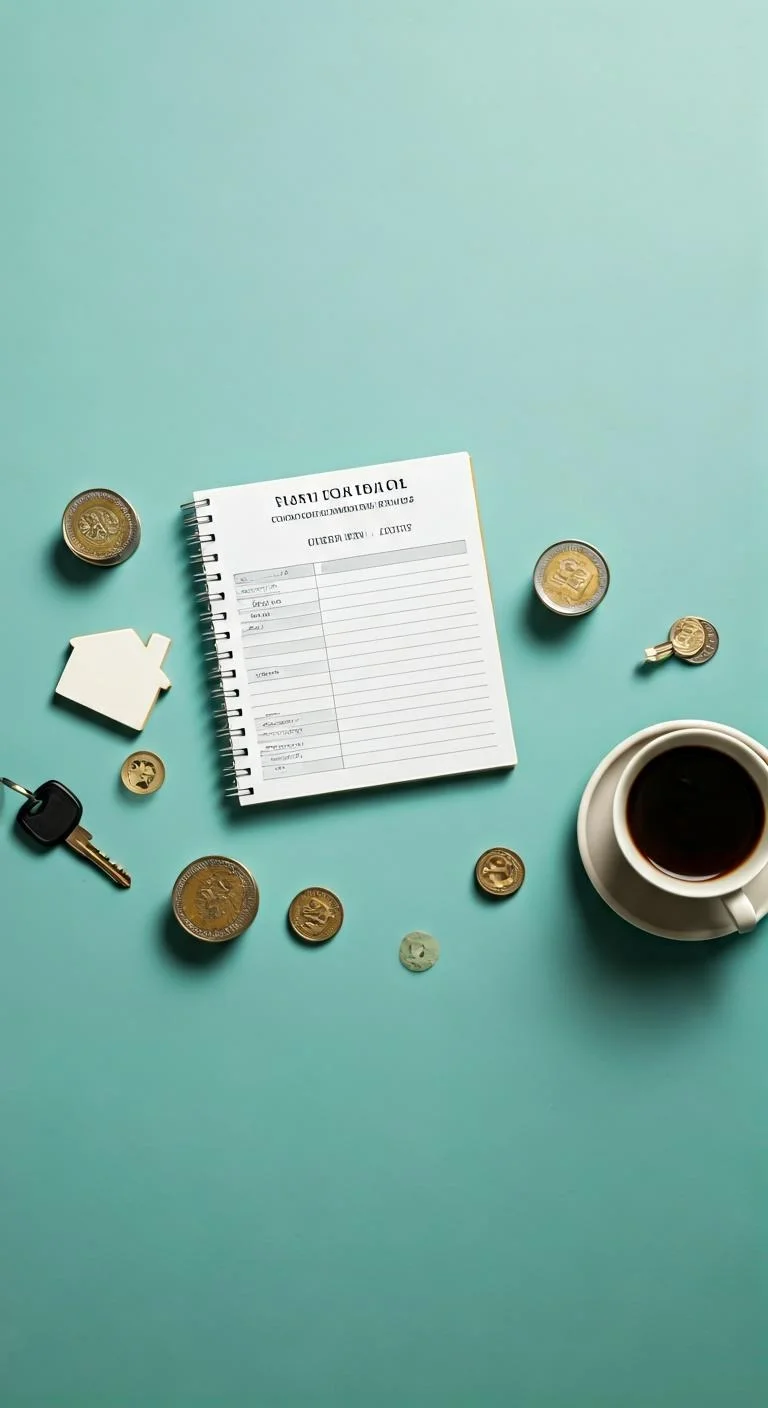 A person reviewing their monthly expenses, highlighting areas to cut costs.