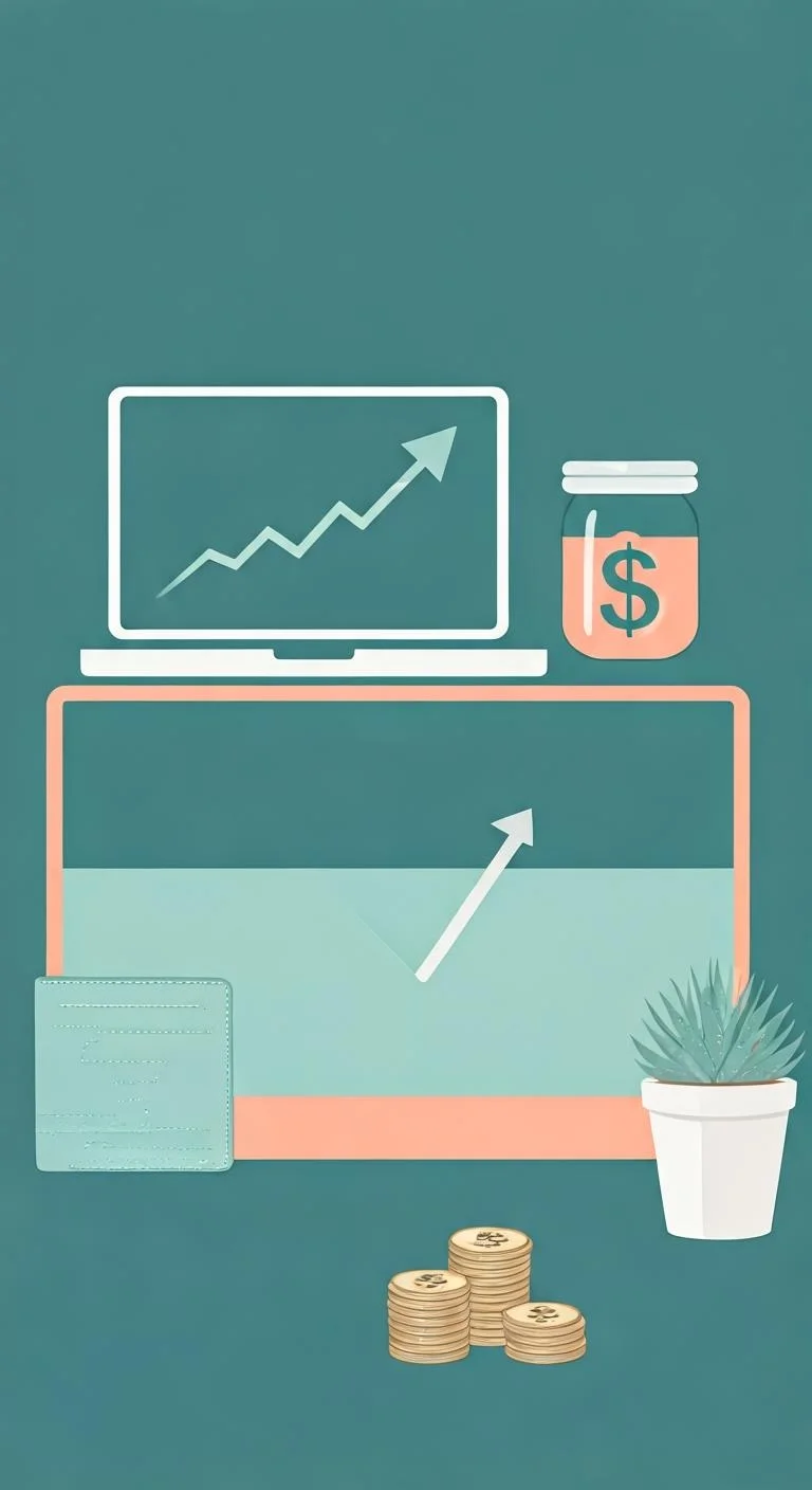 A computer screen displaying a dashboard with investment performance metrics