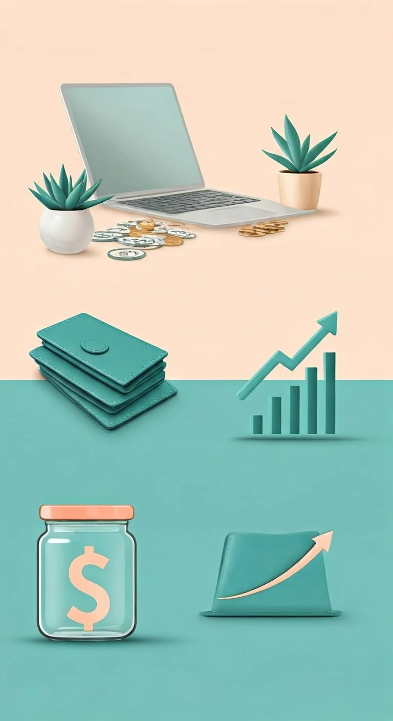 A savings account balance sheet with cryptocurrency investments highlighted.