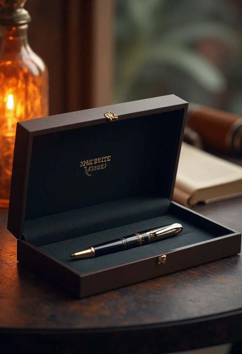 Luxury pen set in an elegant gift box.