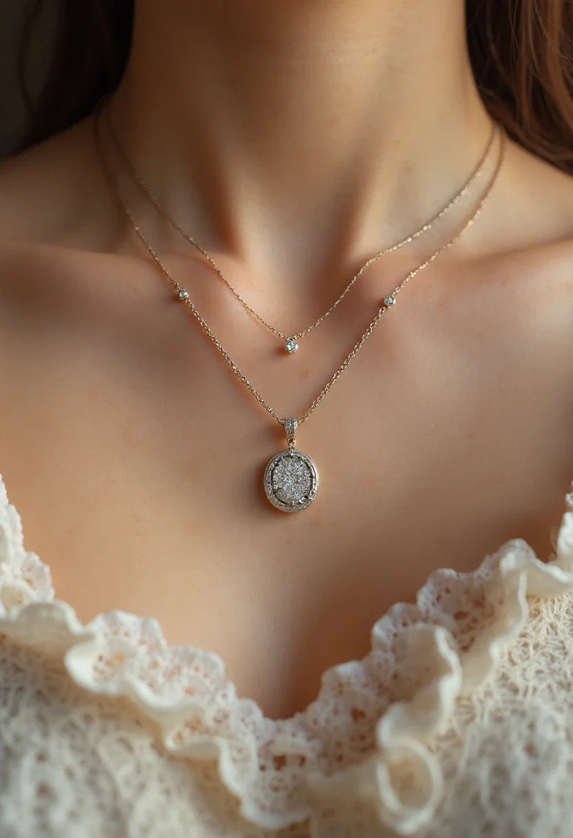Customized jewelry featuring a personalized pendant.