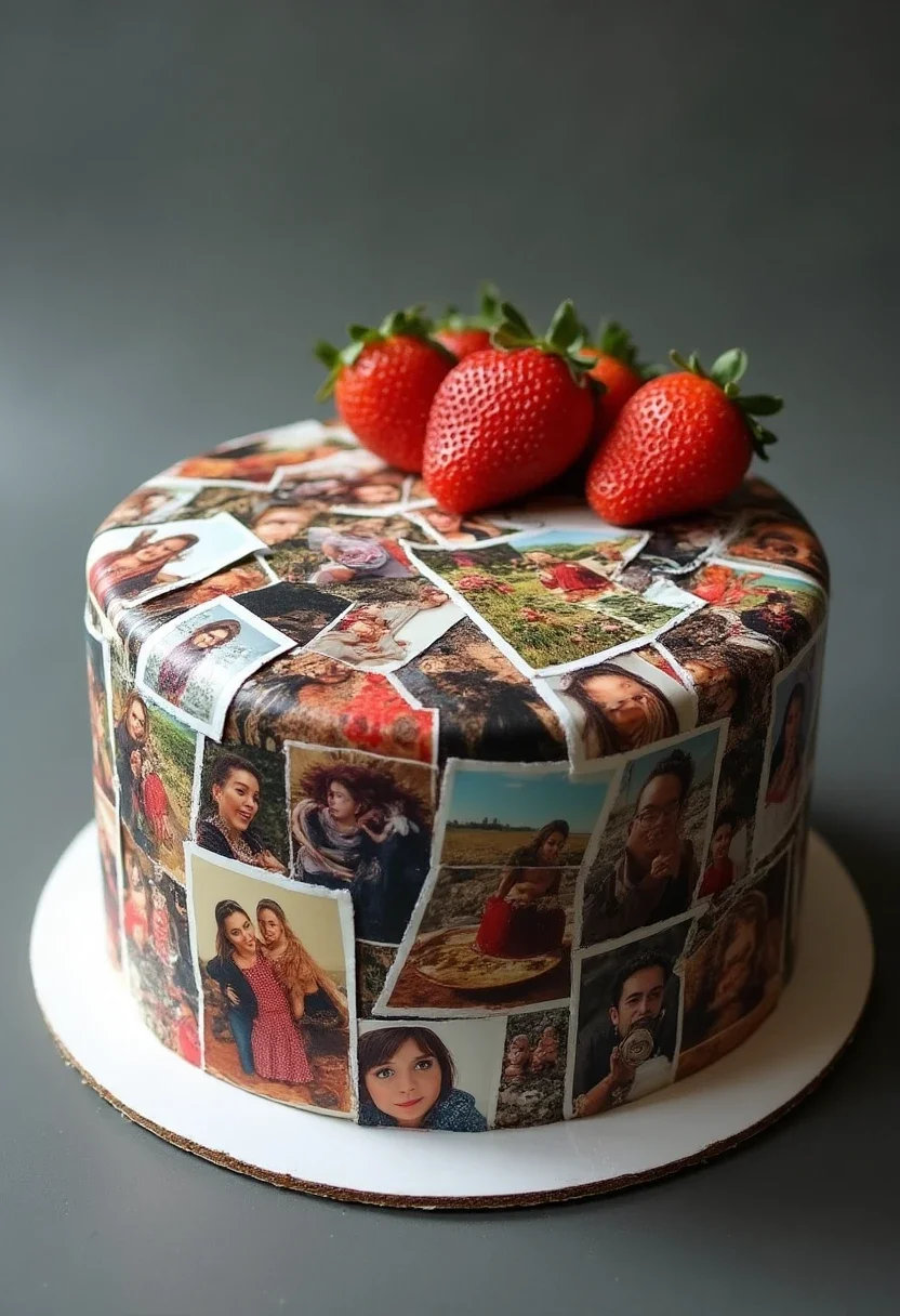 7. Photo Collage Cake