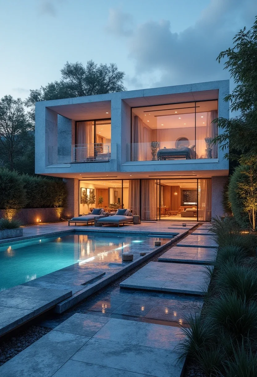 8. A Futuristic Mansion with Smart Home Technology