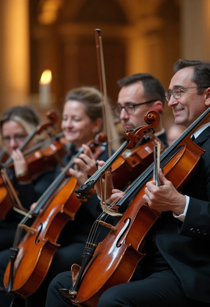 A string quartet performing at a wedding ceremony.